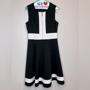 051. Calvin Klein Colorblocked Fit & Flare Dress Size 6